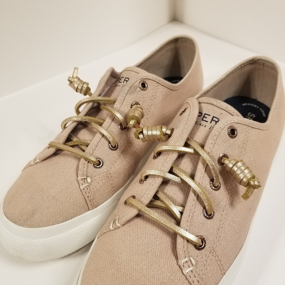 Women’s Sperry Top Sider Sky Sail Sneakers - Metallic Rose Dust - Size 9.5 M